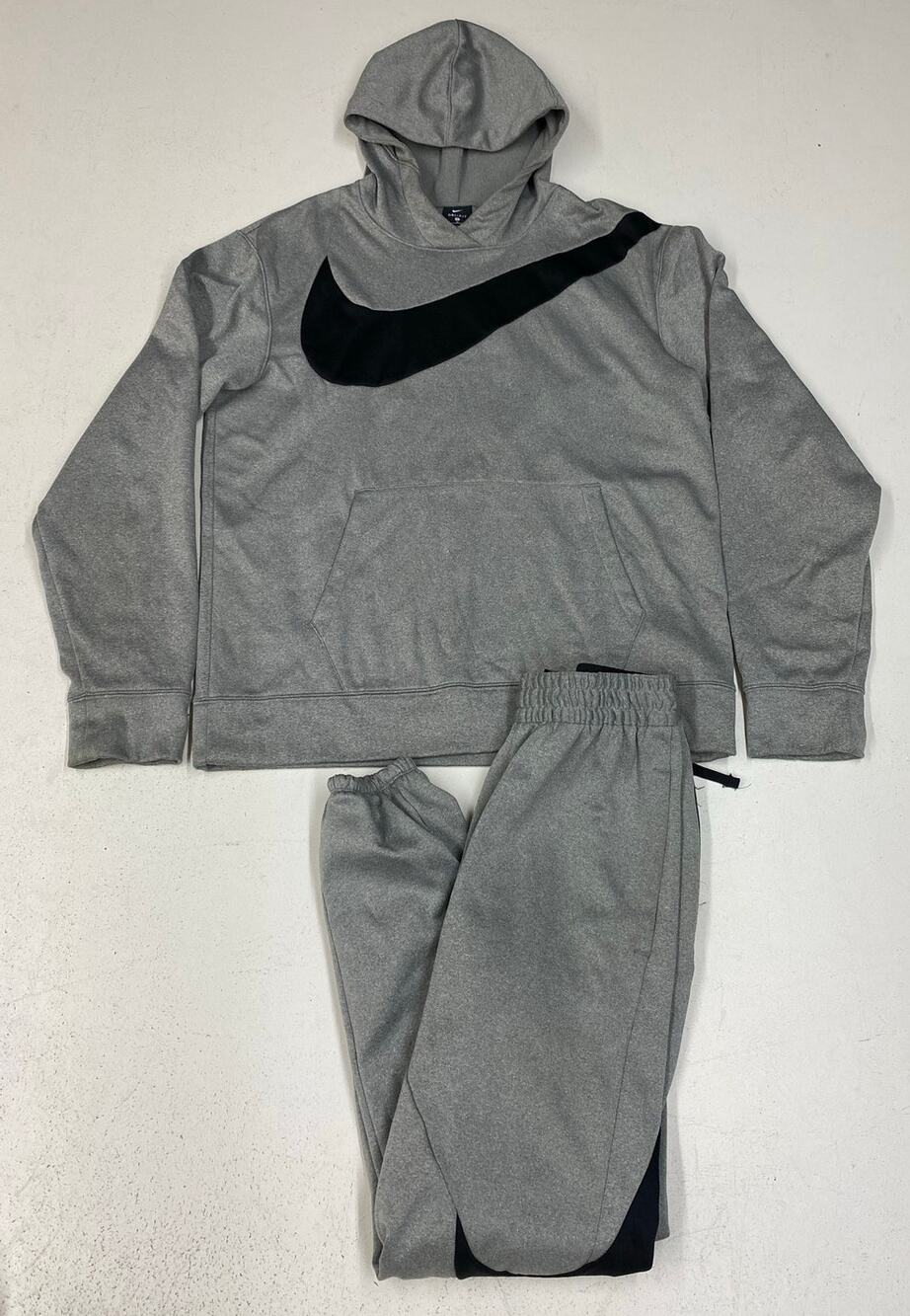 Men Nike Therma-Fit Basketball 2-piece hoodie sweatpants sweat suit set, S